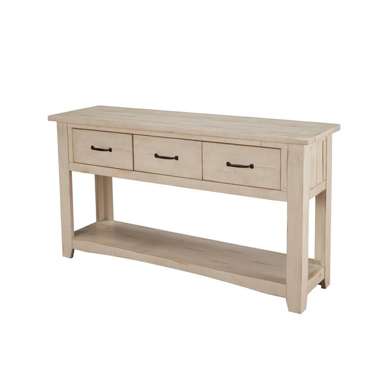 Martin Svensson Home Rustic Collection Sofa Console Wood Table Antique White