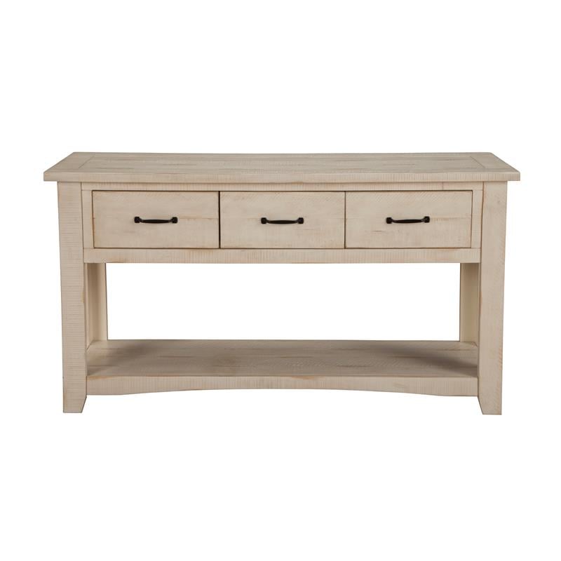 Martin Svensson Home Rustic Collection Sofa Console Wood Table Antique White