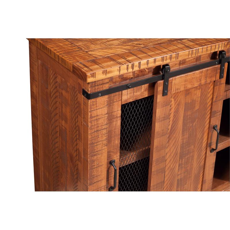 martin svensson home omaha 65&quot solid wood tv stand honey tobacco finish