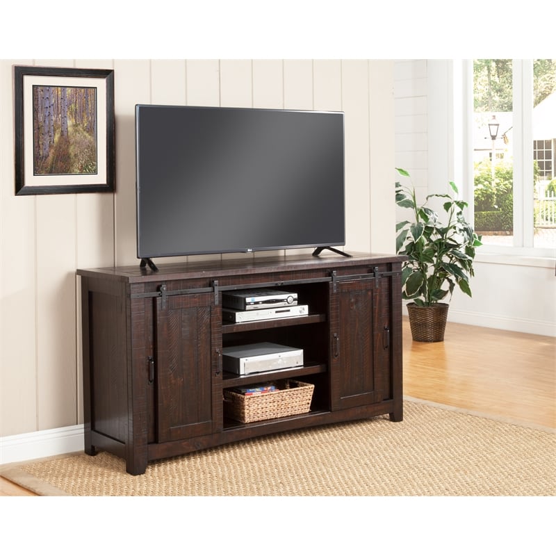 martin svensson home durango 65&quot solid wood tv stand espresso finish