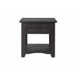 Martin Svensson Home Rustic Solid Wood 1 Drawer End Table Antique Black