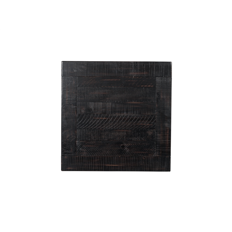 Martin Svensson Home Rustic Solid Wood 1 Drawer End Table Antique Black