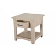 Martin Svensson Home Rustic Solid Wood 1 Drawer End Table Antique White