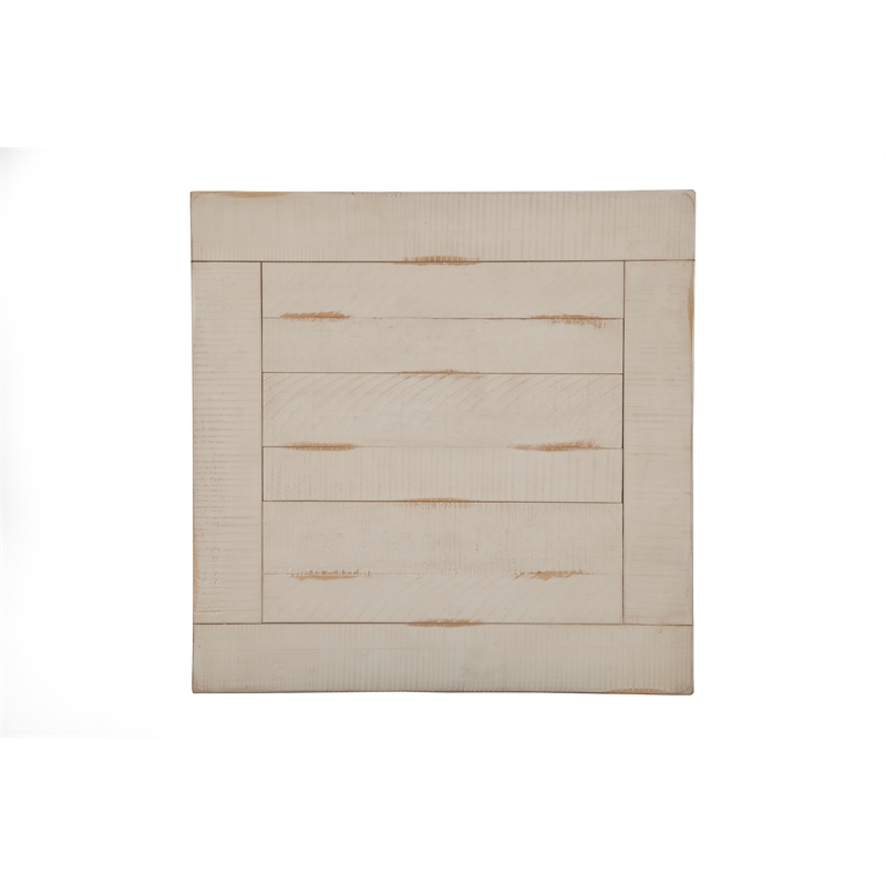 Martin Svensson Home Rustic Solid Wood 1 Drawer End Table Antique White