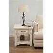 Martin Svensson Home Rustic Solid Wood 1 Drawer End Table Antique White