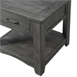 Martin Svensson Home Rustic Solid Wood 1 Drawer End Table Gray