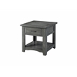 Martin Svensson Home Rustic Solid Wood 1 Drawer End Table Gray