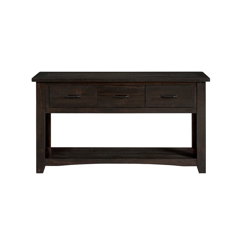 Martin Svensson Home Rustic 3 Drawer Sofa - Console Table Antique Black
