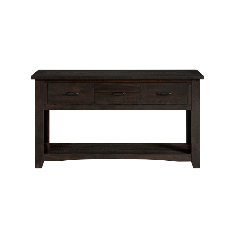 Martin Svensson Home Rustic 3 Drawer Sofa - Console Table Espresso