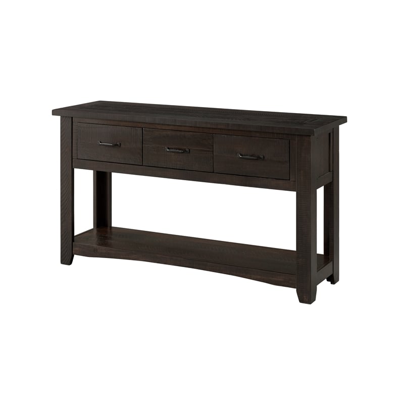 Martin Svensson Home Rustic 3 Drawer Sofa - Console Table Espresso