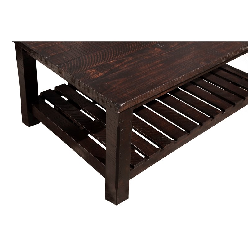 Martin Svensson Barn Door Solid Wood Coffee Table Espresso