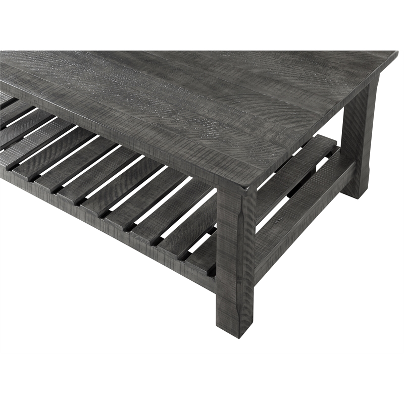 Martin Svensson Barn Door Solid Wood Coffee Table Gray