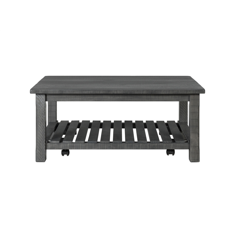 Martin Svensson Barn Door Solid Wood Coffee Table Gray