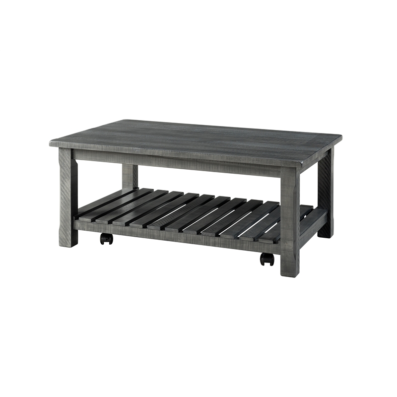 Martin Svensson Barn Door Solid Wood Coffee Table Gray
