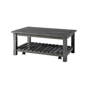 Martin Svensson Barn Door Solid Wood Coffee Table Gray