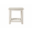 Martin Svensson Barn Door Solid Wood End Table Antique White