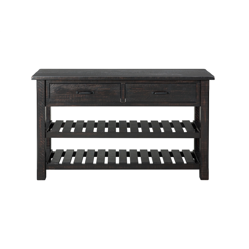 Martin Svensson Barn Door Solid Wood Sofa Console Table Antique Black