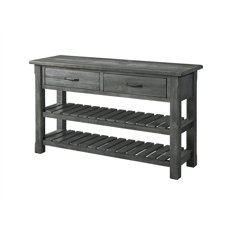 Martin Svensson Barn Door Solid Wood  Sofa Console Table Gray