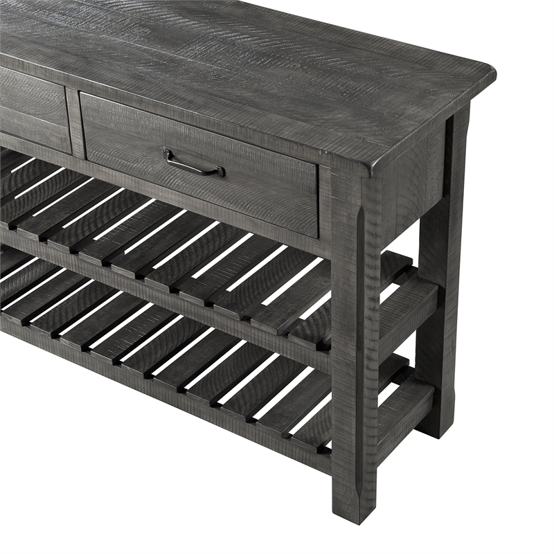 Martin Svensson Barn Door Solid Wood  Sofa Console Table Gray