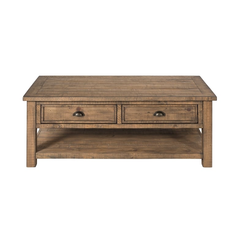 Martin Svensson Home Monterey Solid Wood 2 Drawer Coffee Table Natural