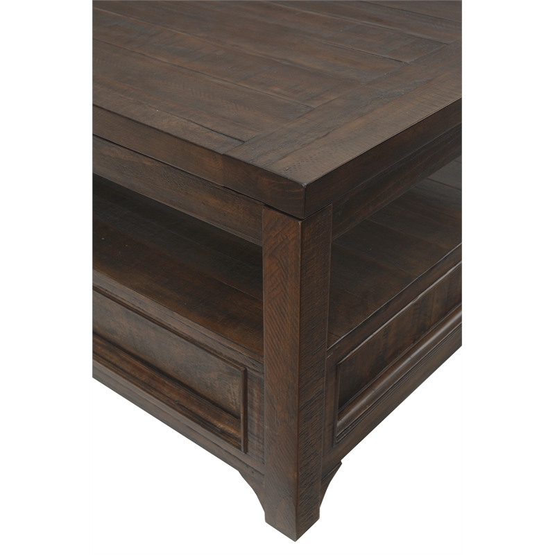 Martin Svensson Home Lisbon Solid Wood Two Drawer Lift-Top Coffee Table Brown