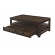 Martin Svensson Home Lisbon Solid Wood Two Drawer Lift-Top Coffee Table Brown