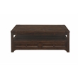 Martin Svensson Home Lisbon Solid Wood Two Drawer Lift-Top Coffee Table Brown