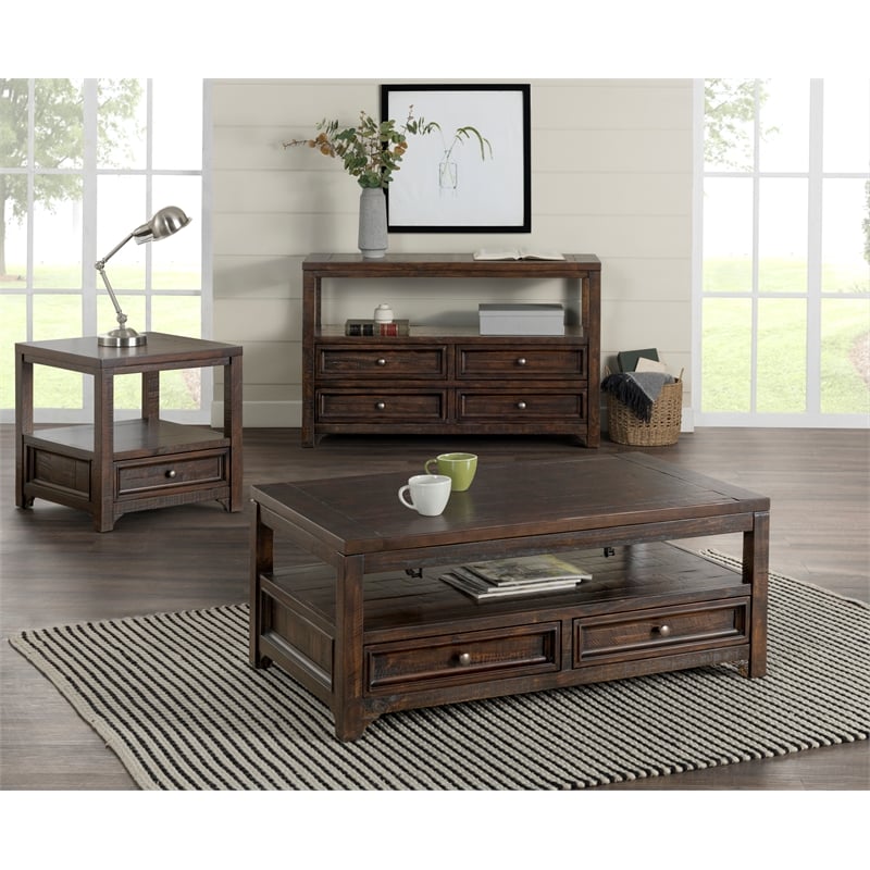 Martin Svensson Home Lisbon Solid Wood 4 Drawer Sofa Console Table