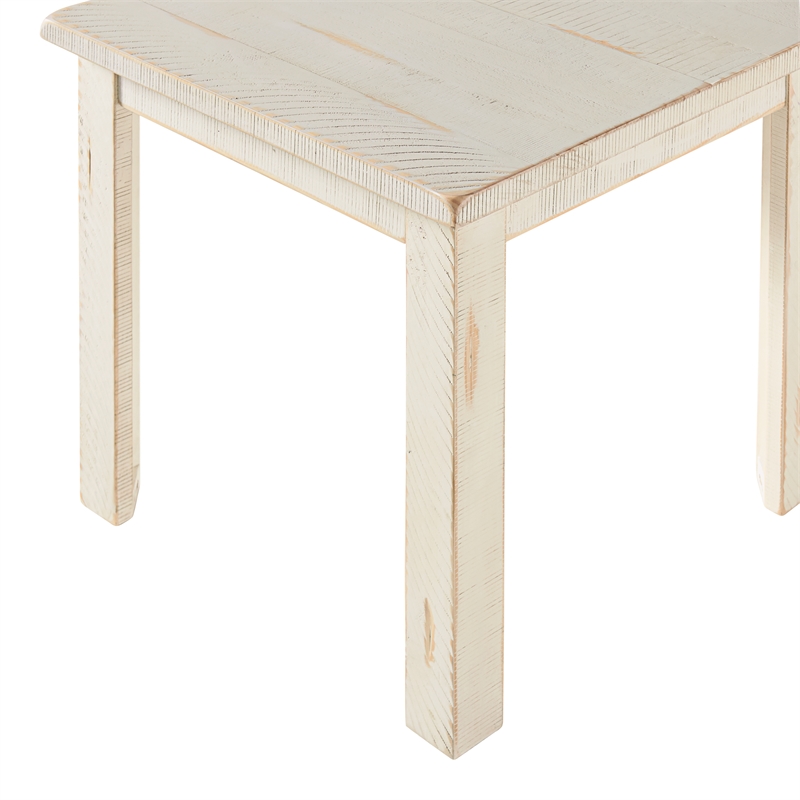 Martin Svensson Home Ventura Solid Wood End Table Antique White