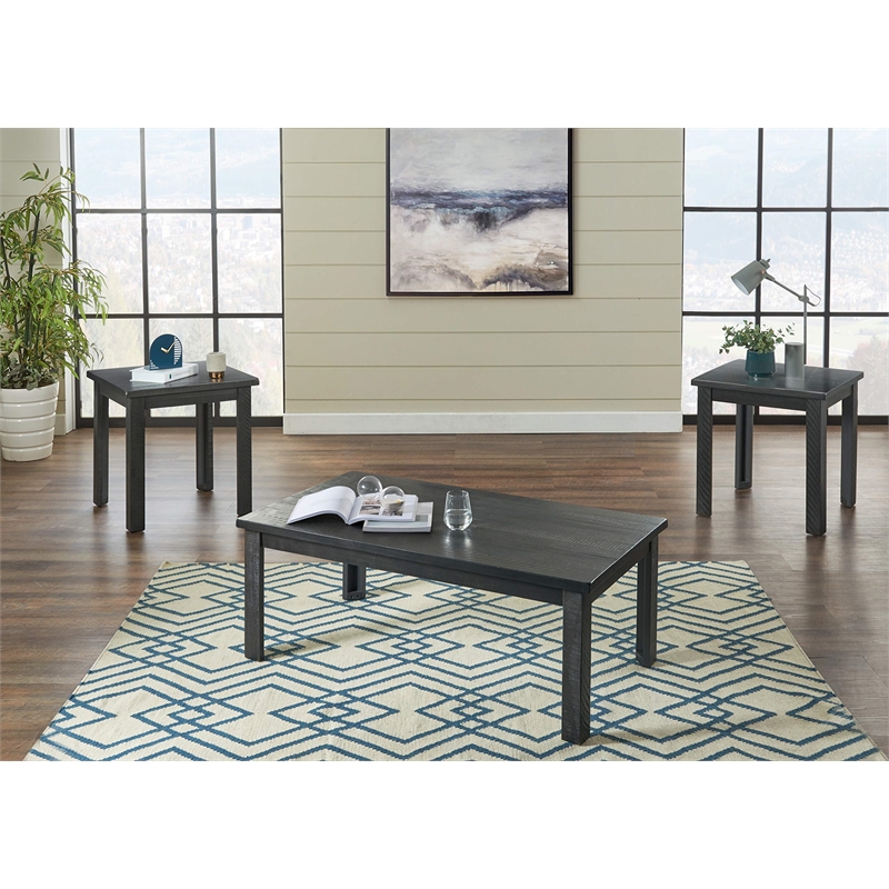 Martin Svensson Home Ventura Solid Wood End Table Gray