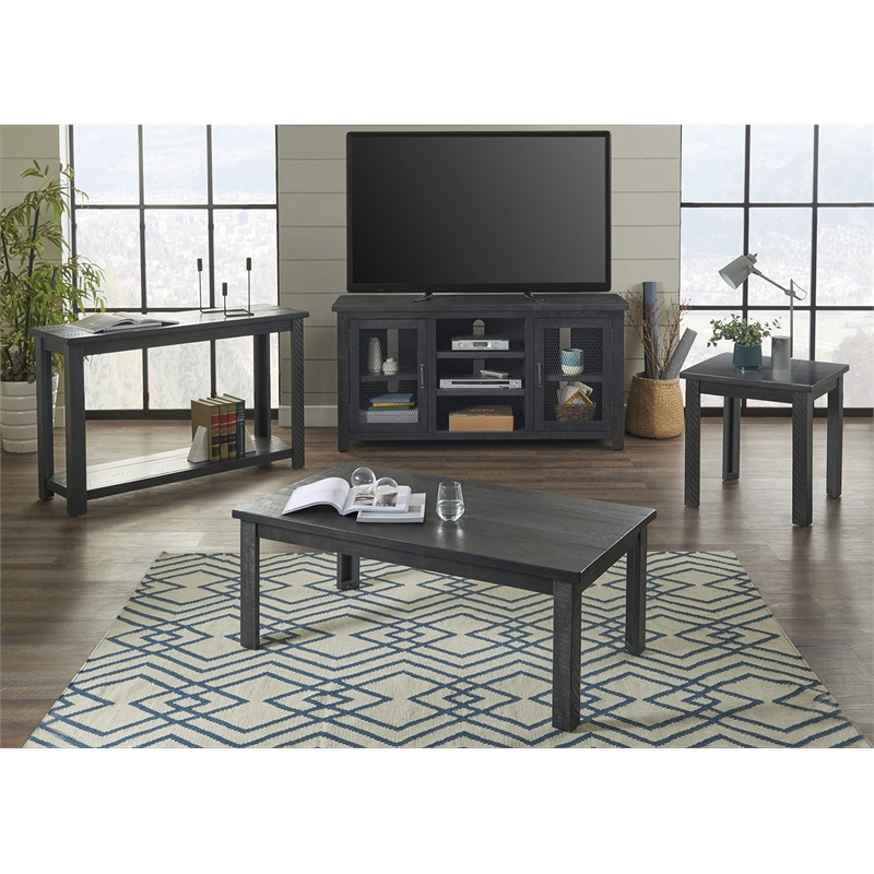 Martin Svensson Home Ventura Solid Wood End Table Gray