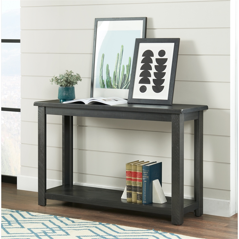 Martin Svensson Home Ventura Solid Wood Sofa Console Table Gray