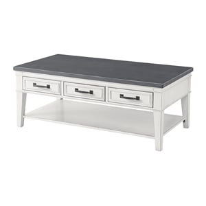 Martin Svensson Home Del Mar 3 Drawer Coffee Table White and Grey