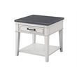 Martin Svensson Home Del Mar End Table Antique White and Grey