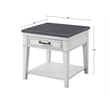 Martin Svensson Home Del Mar End Table Antique White and Grey
