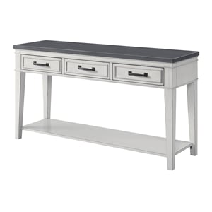 Martin Svensson Home Del Mar 3 Drawer Sofa Console Table White and Grey