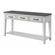 Martin Svensson Home Del Mar 3 Drawer Sofa Console Table White and Grey
