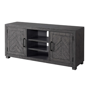 Martin Svensson Home Huntington 65&quot Solid Wood  TV Stand Gray Finish