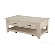 Martin Svensson Home Rustic Solid Wood 2 Drawer Coffee Table Antique White
