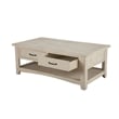 Martin Svensson Home Rustic Solid Wood 2 Drawer Coffee Table Antique White