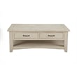 Martin Svensson Home Rustic Solid Wood 2 Drawer Coffee Table Antique White