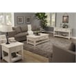 Martin Svensson Home Rustic Solid Wood 2 Drawer Coffee Table Antique White