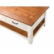 Martin Svensson Home Rustic Wood 2 Drawer Coffee Table Antique White and Honey