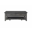 Martin Svensson Home Rustic Solid Wood 2 Drawer Coffee Table Gray