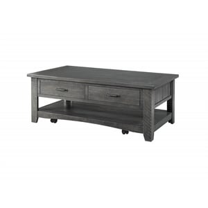 Martin Svensson Home Rustic Solid Wood 2 Drawer Coffee Table Gray