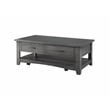 Martin Svensson Home Rustic Solid Wood 2 Drawer Coffee Table Gray