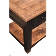 Martin Svensson Home Rustic Wood 1 Drawer End Table Antique Black and Honey
