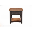Martin Svensson Home Rustic Wood 1 Drawer End Table Antique Black and Honey