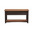 Martin Svensson Home Rustic 3 Drawer Sofa Console Table Antique Black and Honey