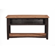 Martin Svensson Home Rustic 3 Drawer Sofa Console Table Antique Black and Honey